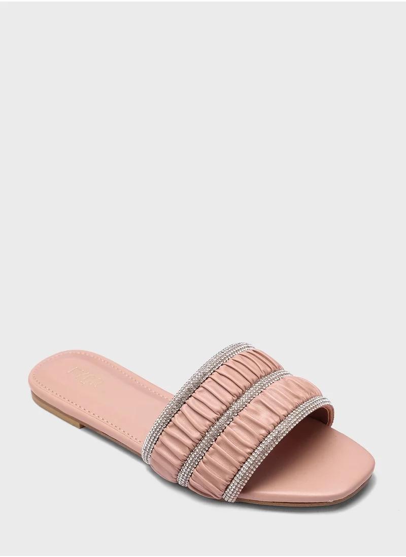 FYOR Quilted Strap Sandals