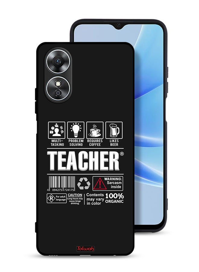 Tolwak Oppo A17 Protective Case Cover Teacher Sticker - Image 1