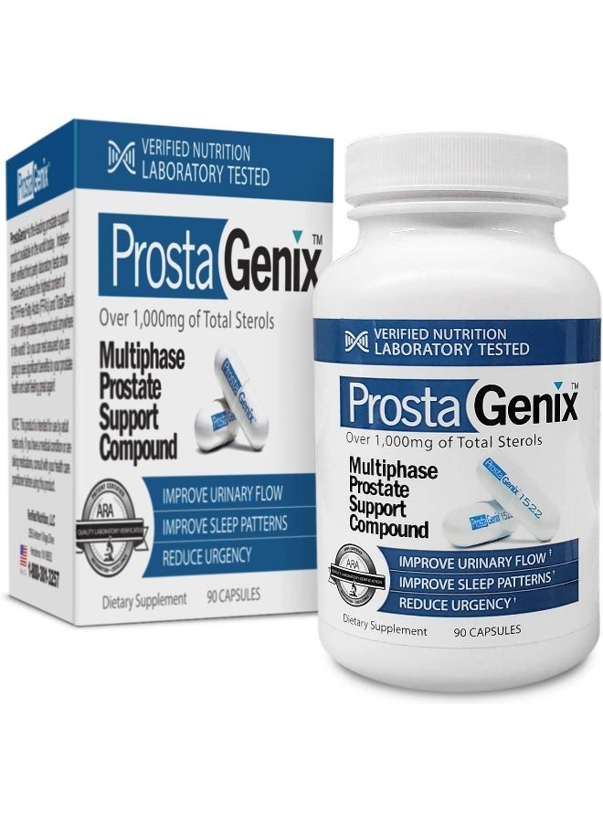 ProstaGenix ProstaGenix Multiphase Supplement-Featured on Larry King Investigative TV Show - Over 1 Million Sold - End Nighttime Bathroom Trips, Urgency, Frequent Urination. 90 Capsules - Image 1