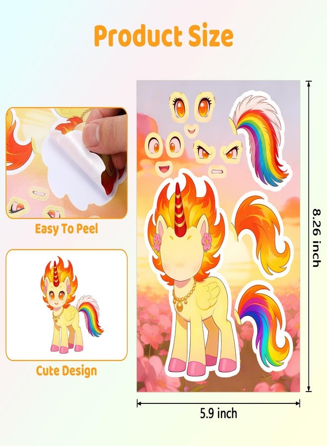Wercokt 27 Sheets Make a face Stickers for Kids 8.26"x5.9", 9 Designs Animal Theme, Birthday Party Favors, Classroom Activities - Image 2