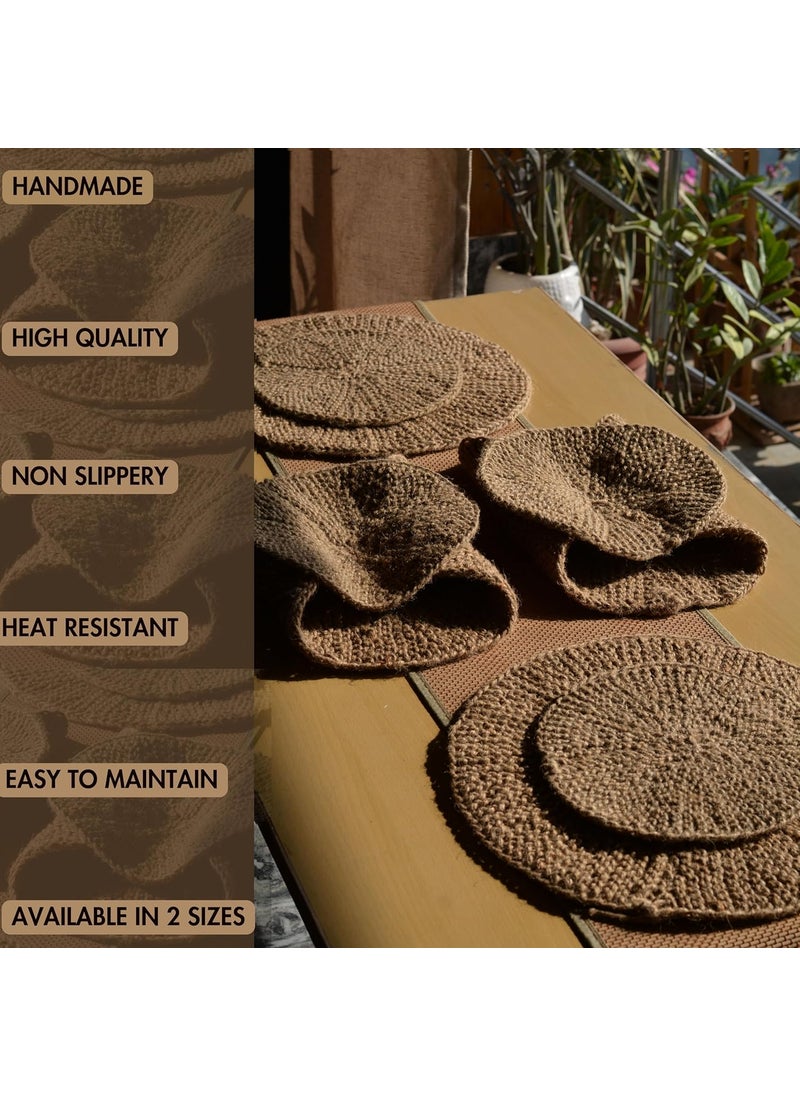 Handmade Circular Dining Table Linen/Place Mat - (Small, Set of 2)
