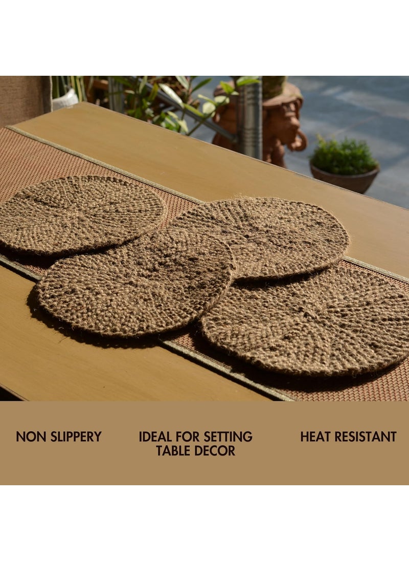 Handmade Circular Dining Table Linen/Place Mat - (Small, Set of 2)