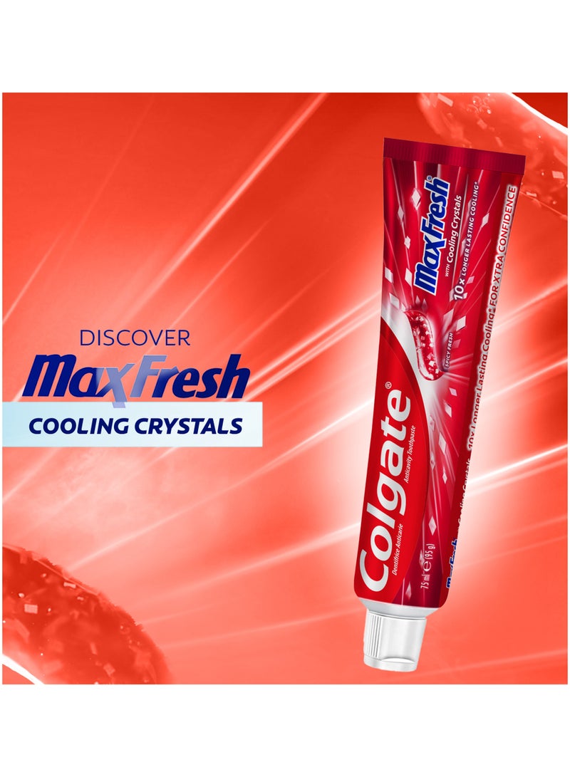 Colgate Max Fresh Spicy Fresh Toothpaste  Pack of 4 - Image 3