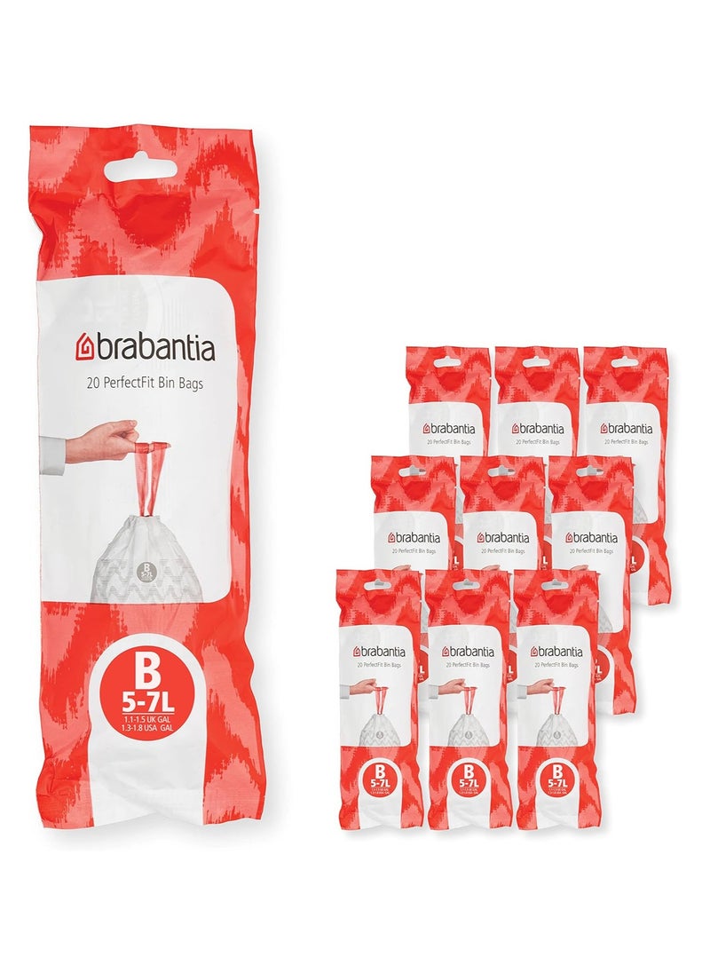 Brabantia PERFECTFIT BIN BAGS Code B (5-7 litre), 10 Rolls with 20 Bags (200 Bags), White - pzsku/Z212F84F0FCCEEAC84BC5Z/45/_/1718901079/e688109a-9960-4a8d-b789-68b67eece7df