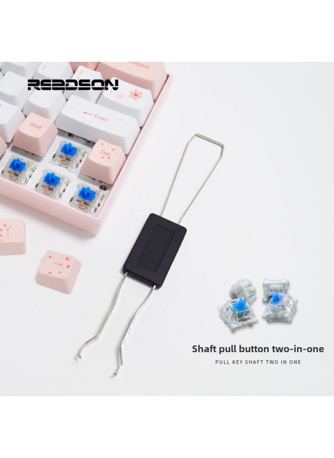 Generic - Shaft Puller Key Puller] Two-in-one Metal Shaft Puller Dual-purpose Shaft Puller Key Cap Replacement Removal Tool Computer Accessories-Color:Shaft Pull Key Two In One - Image 1