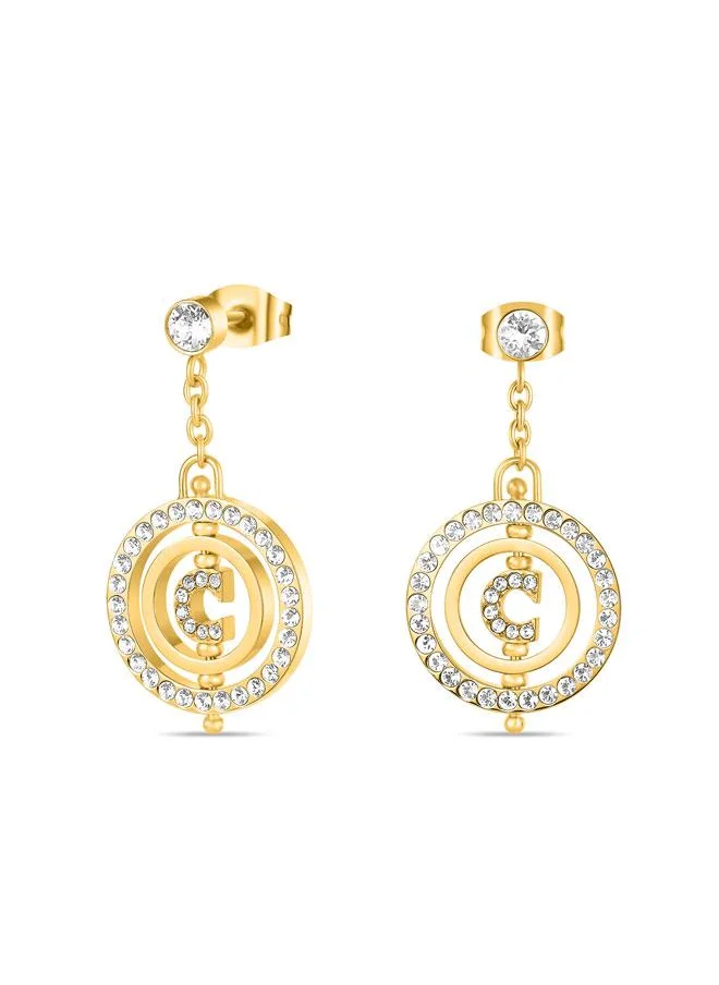 CERRUTI 1881 Arabesque.3 Gold Plated MOP Small Necklace, Earrings and Bracelet Set Womens