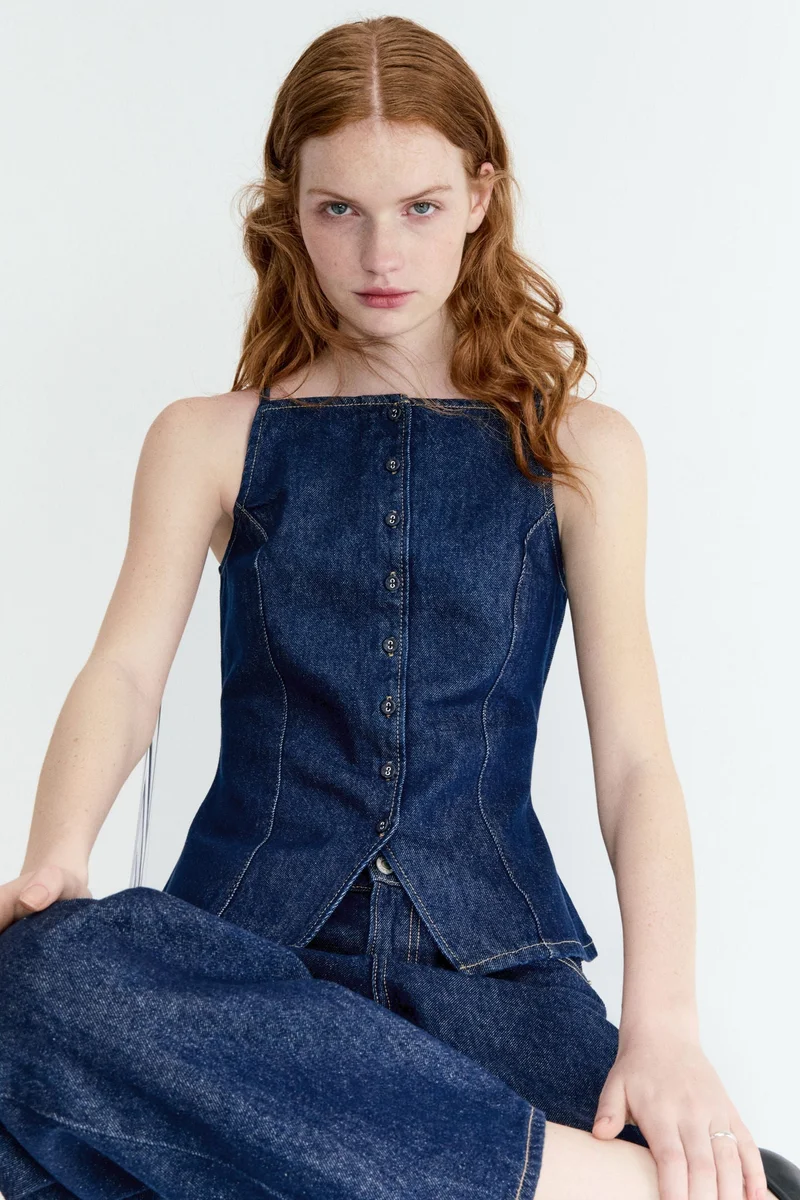 اتش اند ام صدرية دنيم