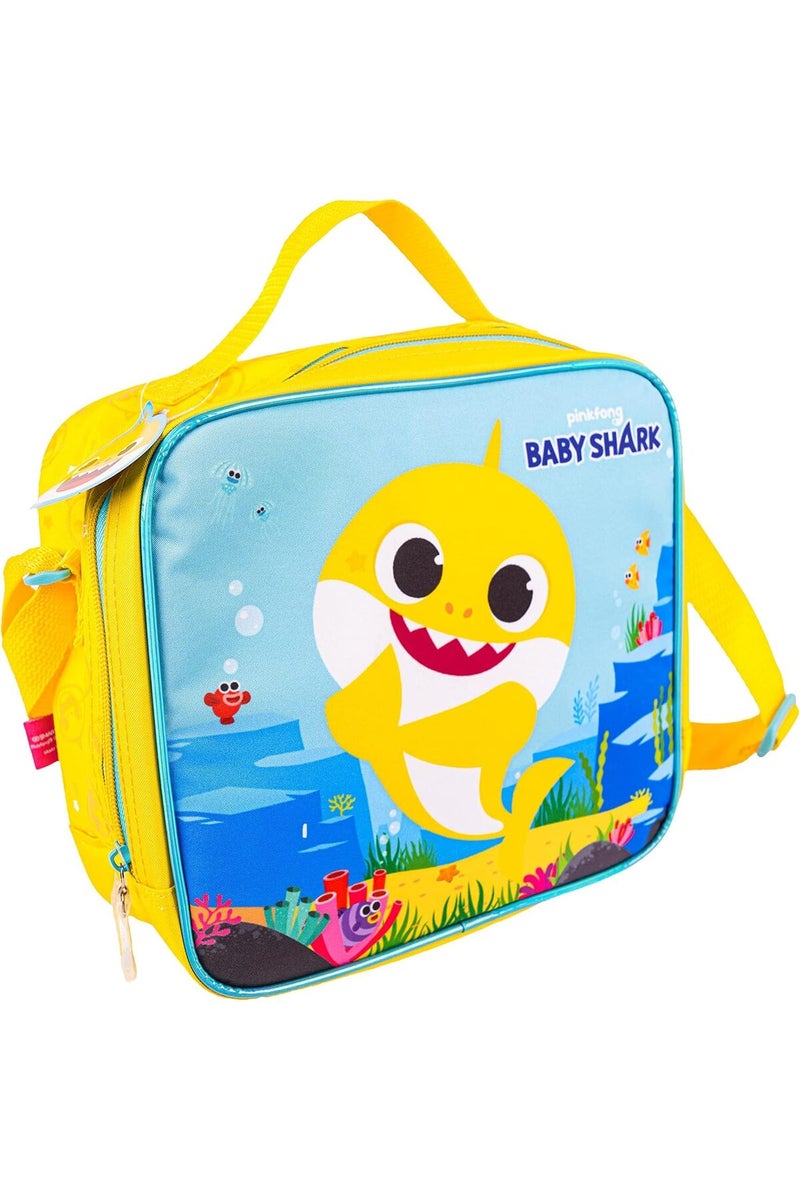 Rainbow max Babyshark Kids Insulated Lunch bag, Perfect for school kids Age 3+ - Yellow color - Image 1