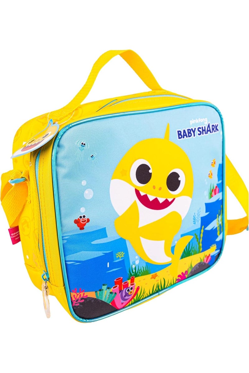 Rainbow max Babyshark Kids Insulated Lunch bag, Perfect for school kids Age 3+ - Yellow color - Image 3