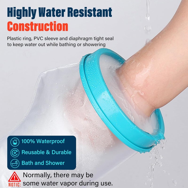 Fxdunjr Waterproof Arm Cast Cover for Shower Blue - Image 3