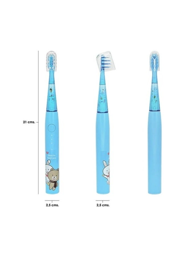 دينكس فرشاة أسنان كهربائية سونيك للأطفال، بطارية قابلة لإعادة الشحن 500 مللي أمبير/ساعة، مؤقت ذكي لمدة دقيقتين، مقاومة للماء IPX7، شعيرات دوبونت فائقة النعومة، لون أزرق - مصممة للأطفال - Image 2