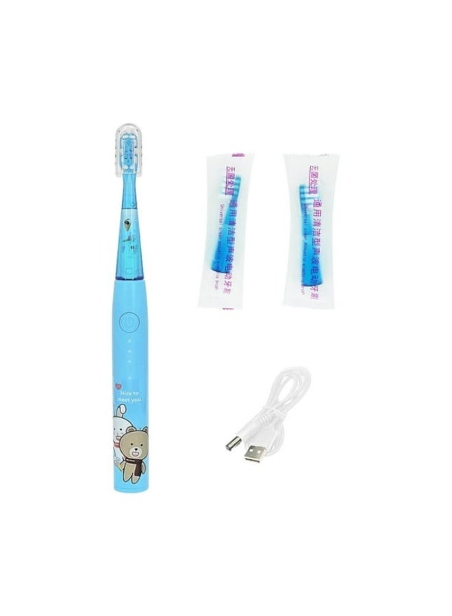 دينكس فرشاة أسنان كهربائية سونيك للأطفال، بطارية قابلة لإعادة الشحن 500 مللي أمبير/ساعة، مؤقت ذكي لمدة دقيقتين، مقاومة للماء IPX7، شعيرات دوبونت فائقة النعومة، لون أزرق - مصممة للأطفال - Image 3