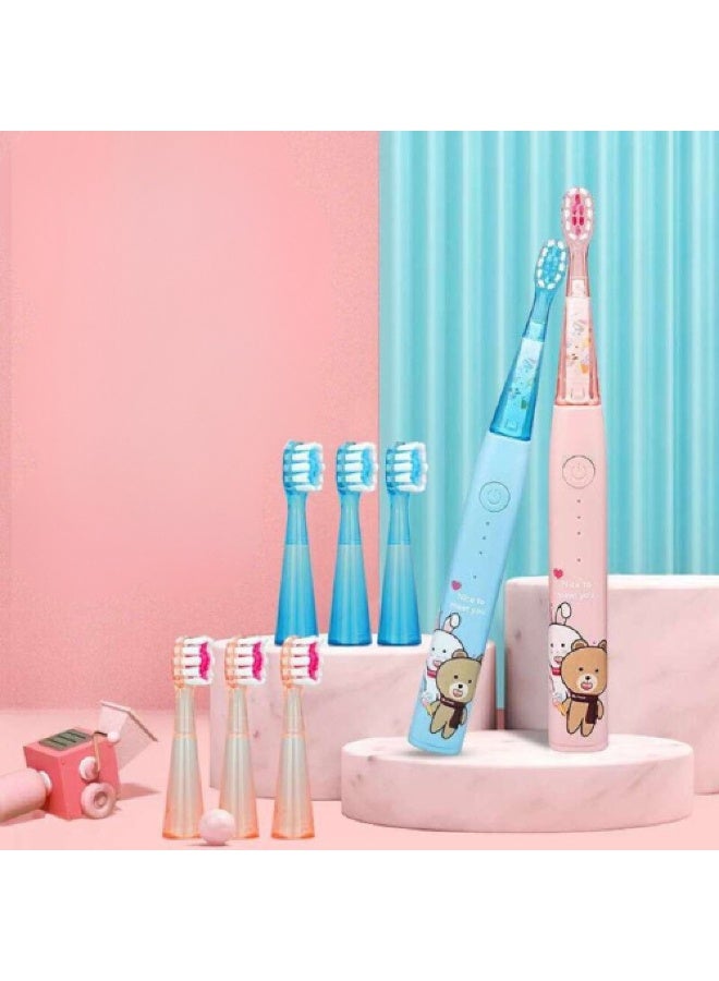 دينكس فرشاة أسنان كهربائية سونيك للأطفال، بطارية قابلة لإعادة الشحن 500 مللي أمبير/ساعة، مؤقت ذكي لمدة دقيقتين، مقاومة للماء IPX7، شعيرات دوبونت فائقة النعومة، لون أزرق - مصممة للأطفال - Image 5