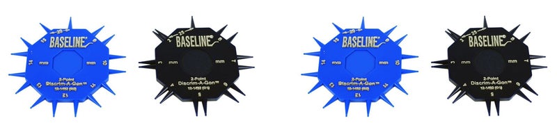 2Point DiscrimAGon 2 Disc Set for Sensory Evaluation Physical Therapy Rehabilitation Recovery Professional Evaluation with Plastic Tips 2Pack 4 Wheels