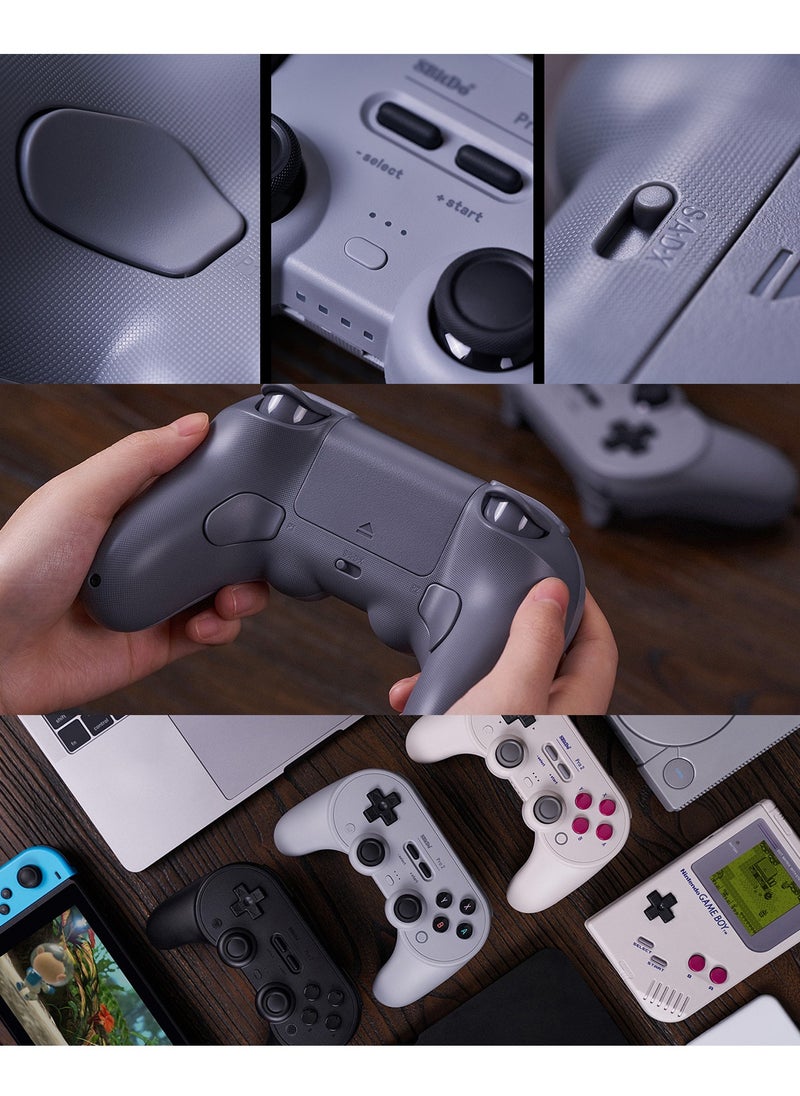 Generic - 8Bitdo Pro 2 Bluetooth Controller for Switch, Hall Effect Joystick Update, Wireless Gaming Controller for Switch, PC, Android, and Steam Deck & Apple (Black) - Image 1
