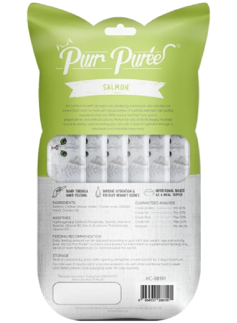 Kit Cat Puree Salmon (5+1x75g) - Image 2