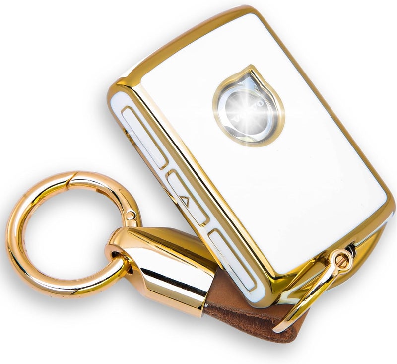 Wnilian Keyshell Keychain for Key Fob Cover Case - Fits Polestar Models - White - Image 1