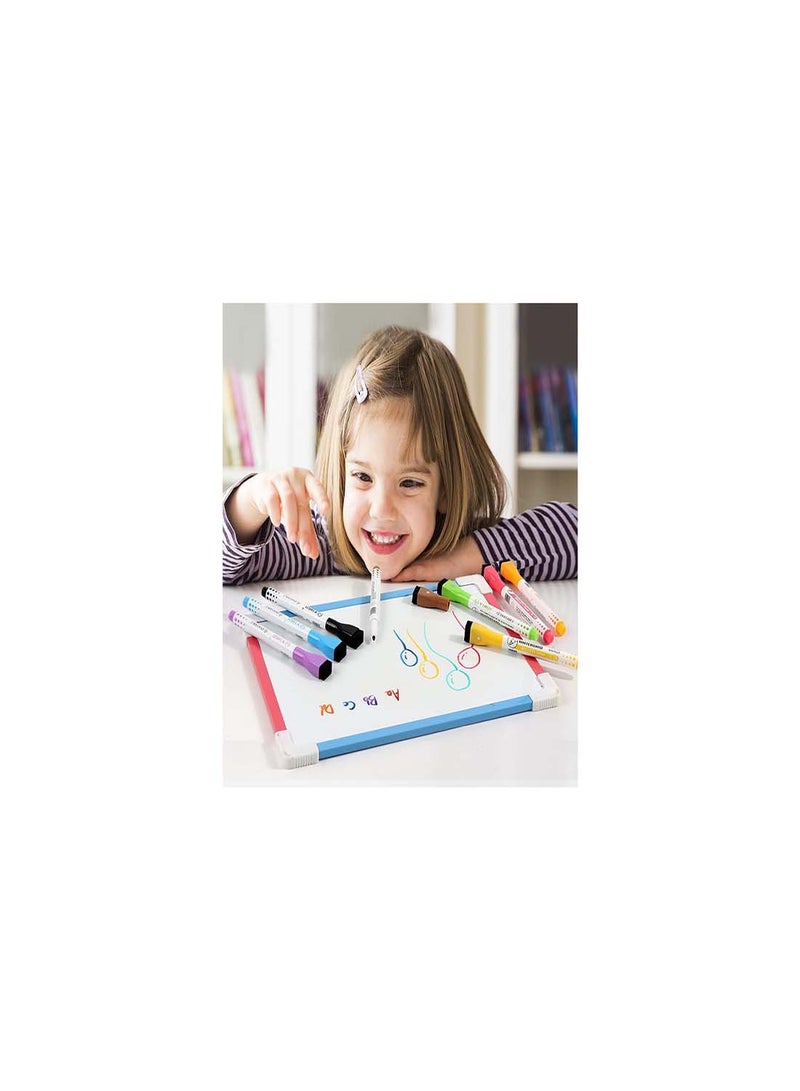 مجموعة أقلام تحديد مغناطيسية قابلة للمسح الجاف، 8 ألوان زاهية مع ممحاة، أقلام سبورة بيضاء سهلة المسح للأطفال والمعلمين، طرف دقيق للاستخدام في الفصول الدراسية والمكاتب - Image 5