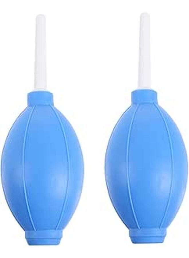 Oval Silicone Dust Blower 2 Pack with Short Nozzles for Camera Keyboard Phone Cleaning - Image 1