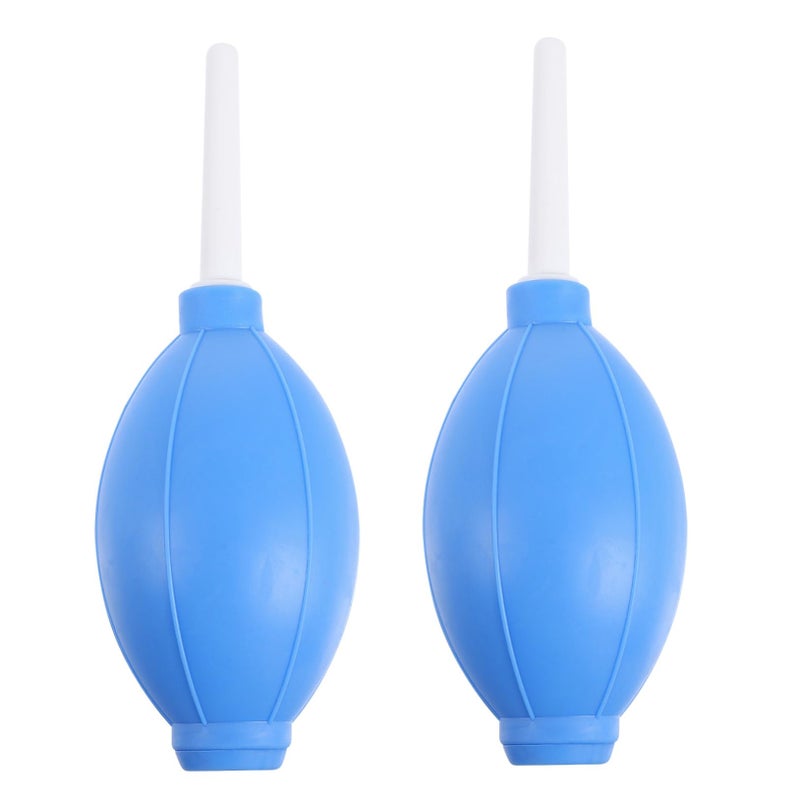 Oval Silicone Dust Blower 2 Pack with Short Nozzles for Camera Keyboard Phone Cleaning - Image 2