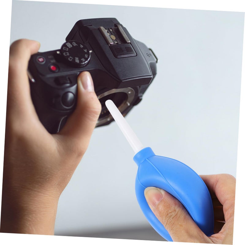 Oval Silicone Dust Blower 2 Pack with Short Nozzles for Camera Keyboard Phone Cleaning - Image 3