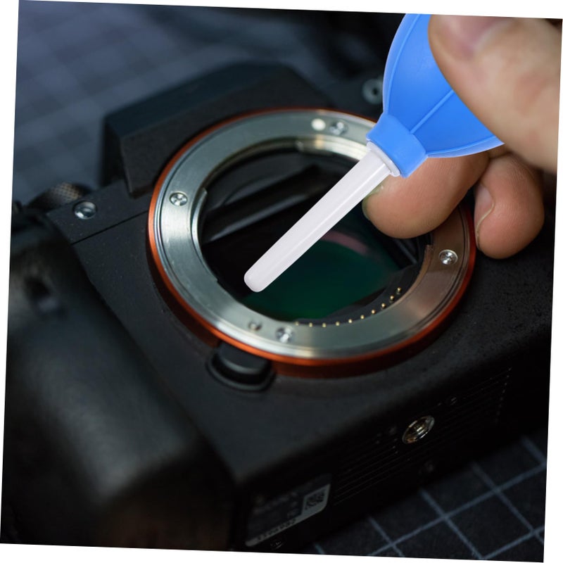 Oval Silicone Dust Blower 2 Pack with Short Nozzles for Camera Keyboard Phone Cleaning - Image 4