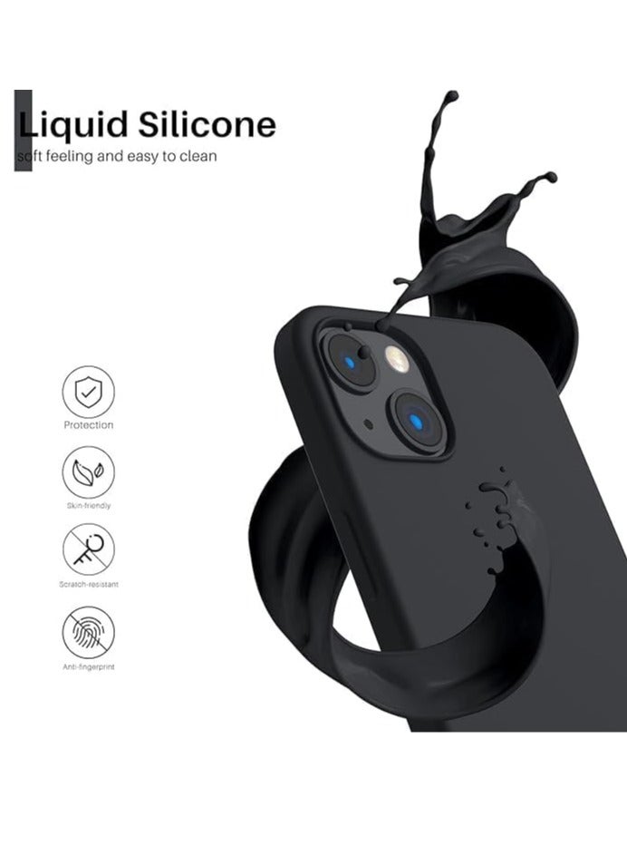 Silicone Case Compatible with iPhone 14 - Perfect Protection and Stylish Design, Compatible with Wireless Charging, Protects Against Bumps and Scratches (Black) - Image 3