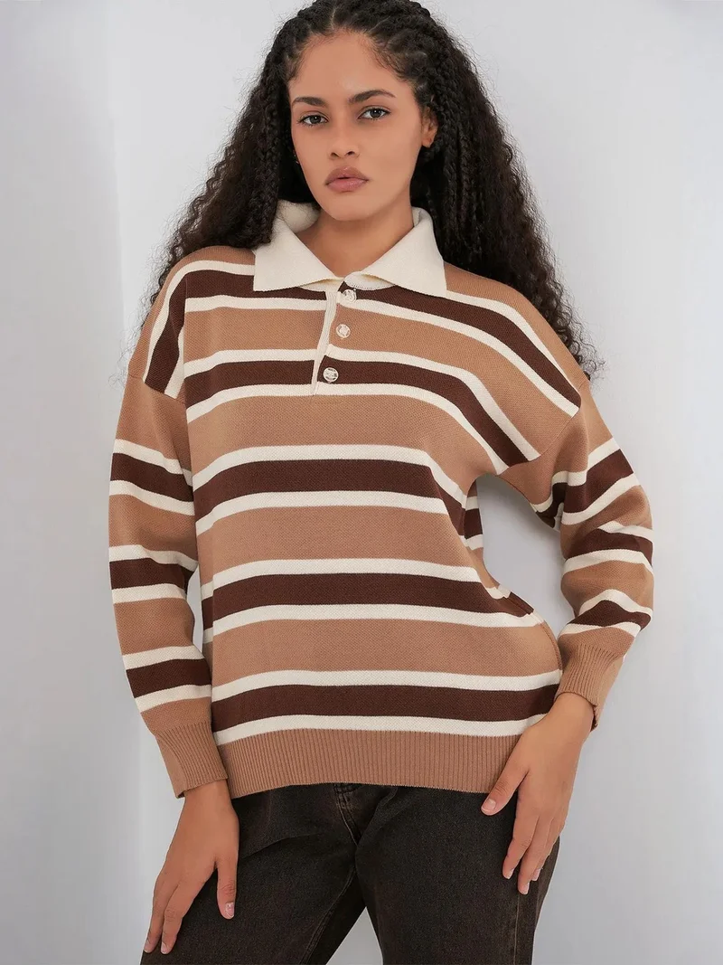 بيغ دارت BDART Striped Polo Sweater