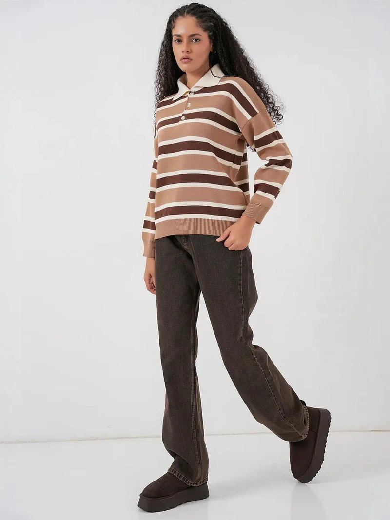 بيغ دارت BDART Striped Polo Sweater