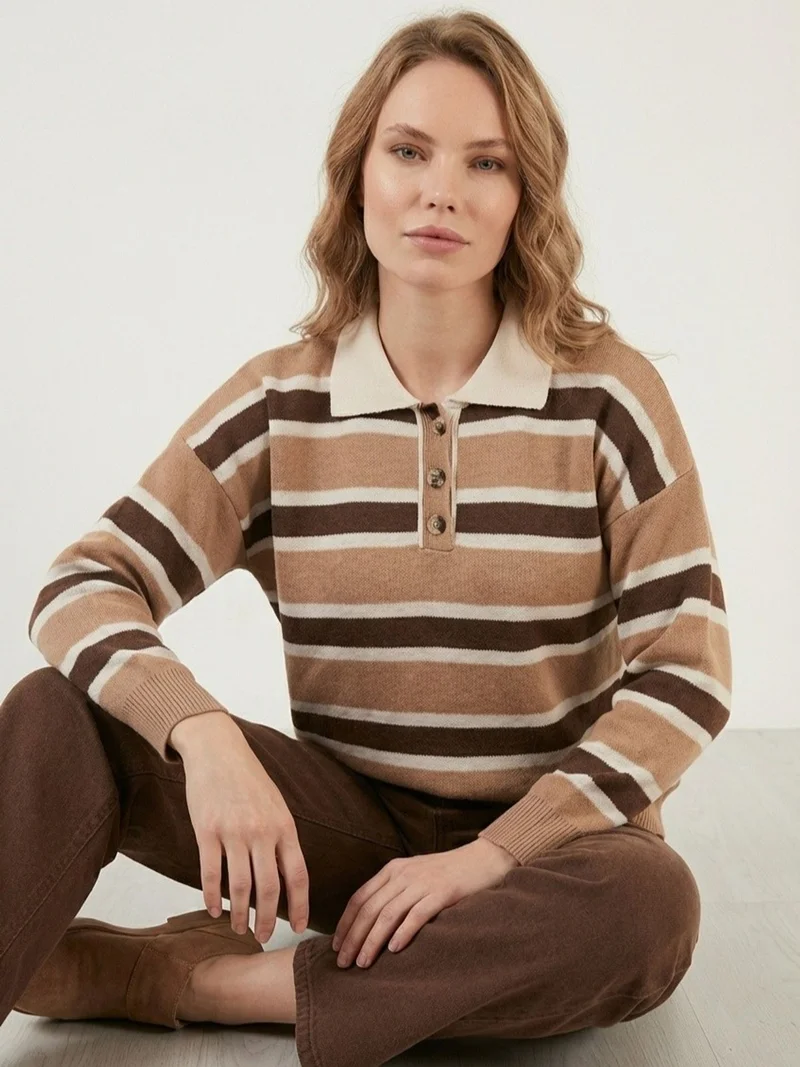 BIG DART BDART Striped Polo Sweater