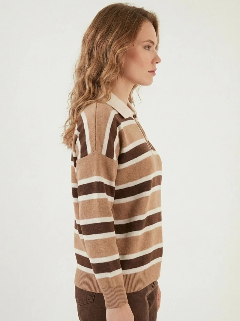 BIG DART BDART Striped Polo Sweater