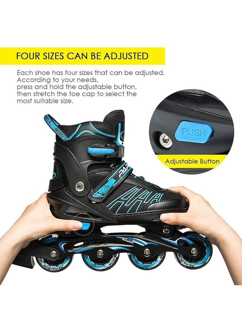 LIMOS Skating Shoes for Kids and Adults Professional 8 Lighting Wheel Comfort roller Skate(Blue) - Image 3