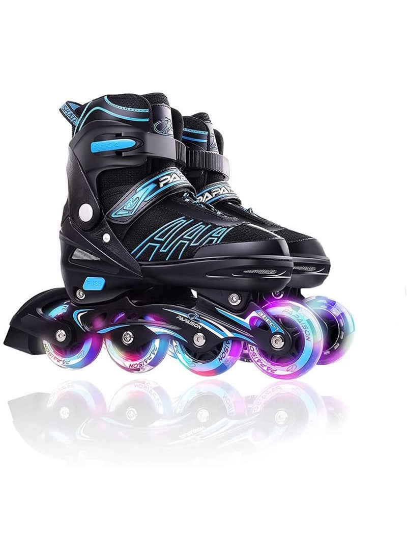 LIMOS Skating Shoes for Kids and Adults Professional 8 Lighting Wheel Comfort roller Skate(Blue) - Image 1