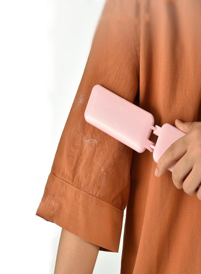 Zittop 2Pcs Portable Foldable Sided lint Removal Brush Reusable Used for Clothing, Pet Hair, Furniture Sofas, Fabric Fluff Removal, etc（White Pink） - Image 5