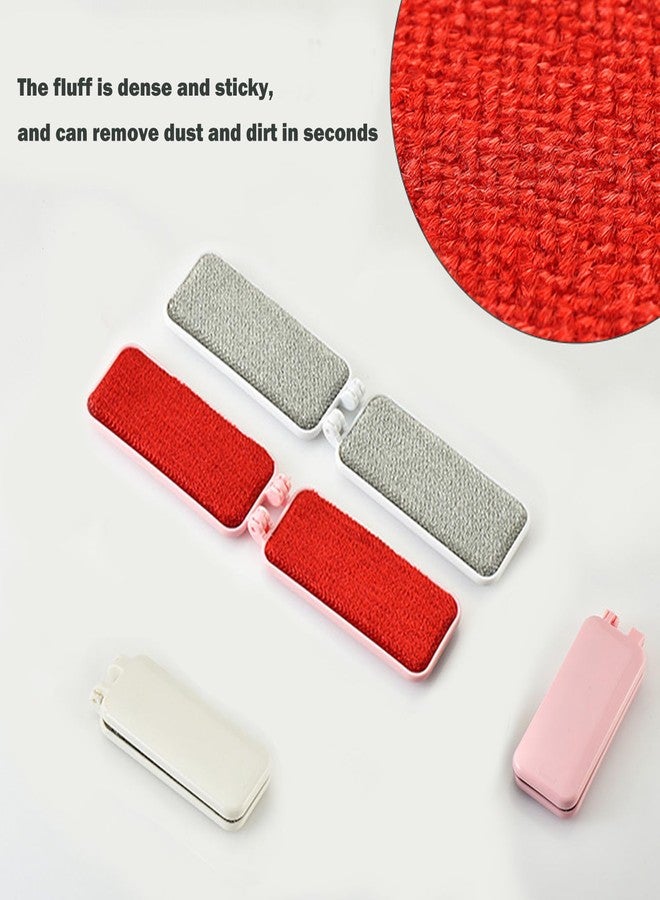 Zittop 2Pcs Portable Foldable Sided lint Removal Brush Reusable Used for Clothing, Pet Hair, Furniture Sofas, Fabric Fluff Removal, etc（White Pink） - Image 4