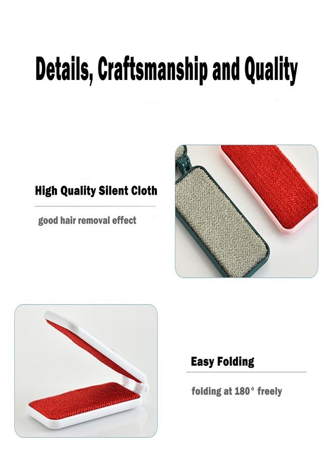 Zittop 2Pcs Portable Foldable Sided lint Removal Brush Reusable Used for Clothing, Pet Hair, Furniture Sofas, Fabric Fluff Removal, etc（White Pink） - Image 3