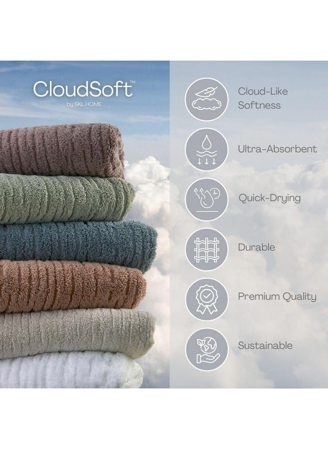 SKL Home - Cloudsoft Cotton Luxury 2-Piece Hand Towel Set, Clay - Image 1