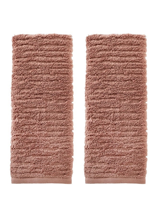 SKL Home - Cloudsoft Cotton Luxury 2-Piece Hand Towel Set, Clay - Image 1
