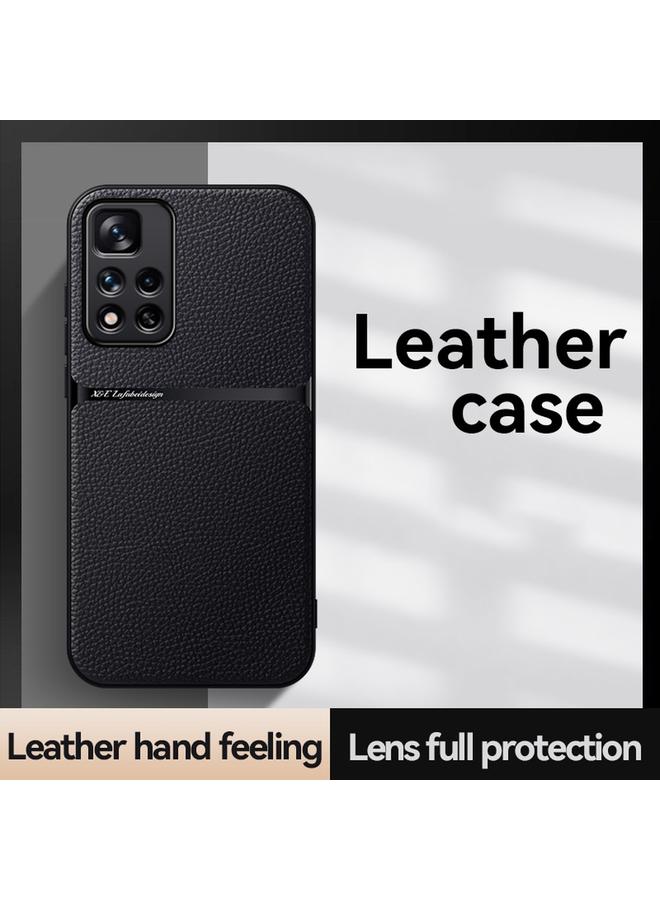 S-TOP Case For Redmi Note 11 5G Litchi Leather Magnetic Full Coverage Shockproof Phone Case - Image 2