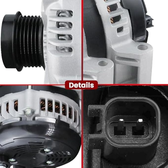 AOTPAT High Output Alternator for:-Jeep Grand Cherokee 2011-2020,for:-Dodge Durango GT 2017-2020,Charger SE 2011-2016 Charger SXT 2012-2020,for:-Chrysler 300,for:-Ram 1500,12V 180Amp,OE# 4801778AF - Image 5