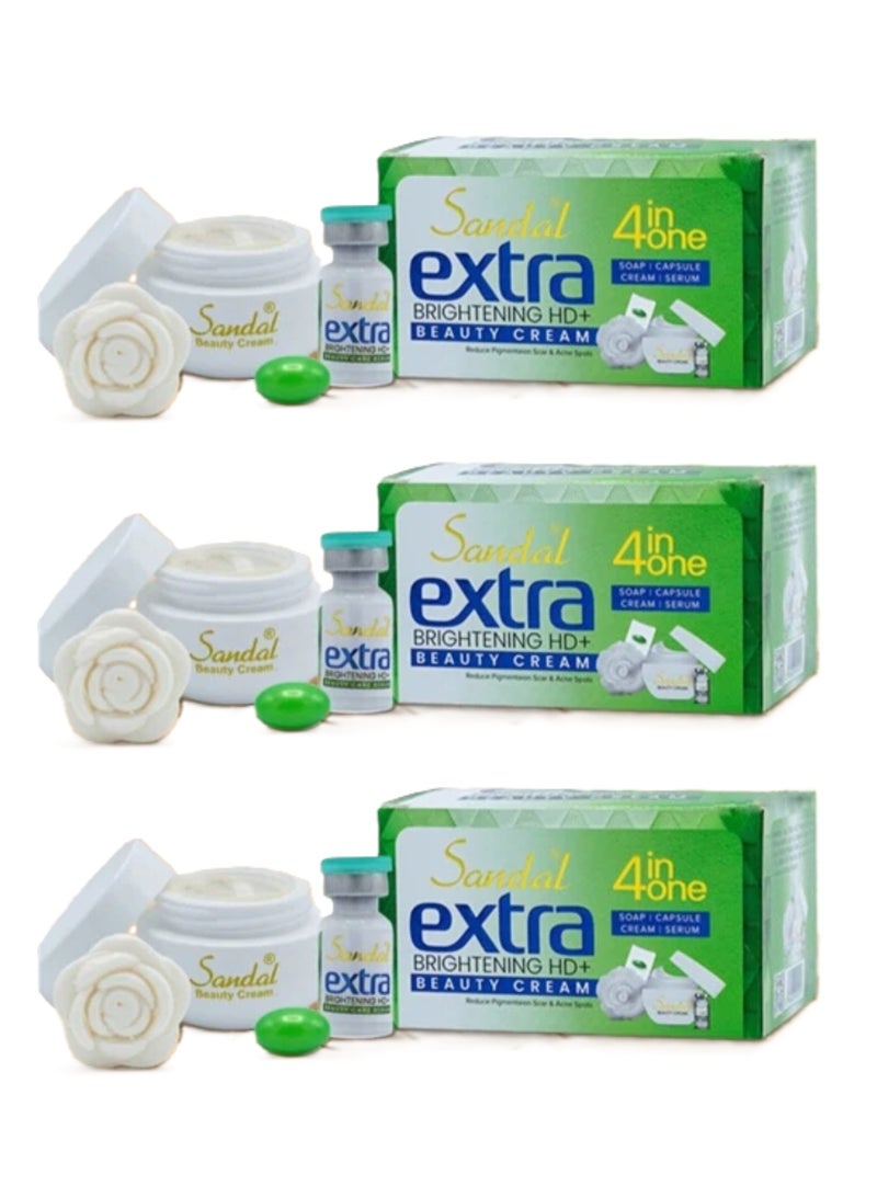 Extra Brightening HD+ Beauty Cream 4-in-1 - Pack of 3