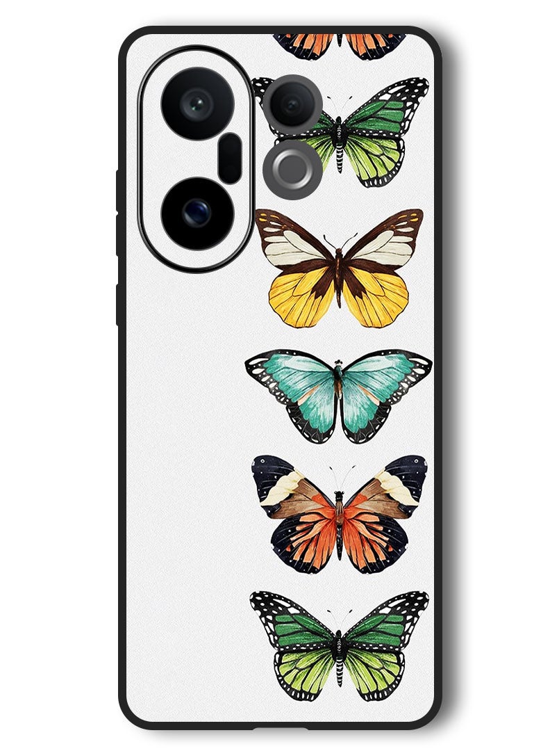 Theodor Case Compatible with Vivo X200 FE 6.31 Inch Protection Shockproof Bumper Cover Butterflies - Image 1