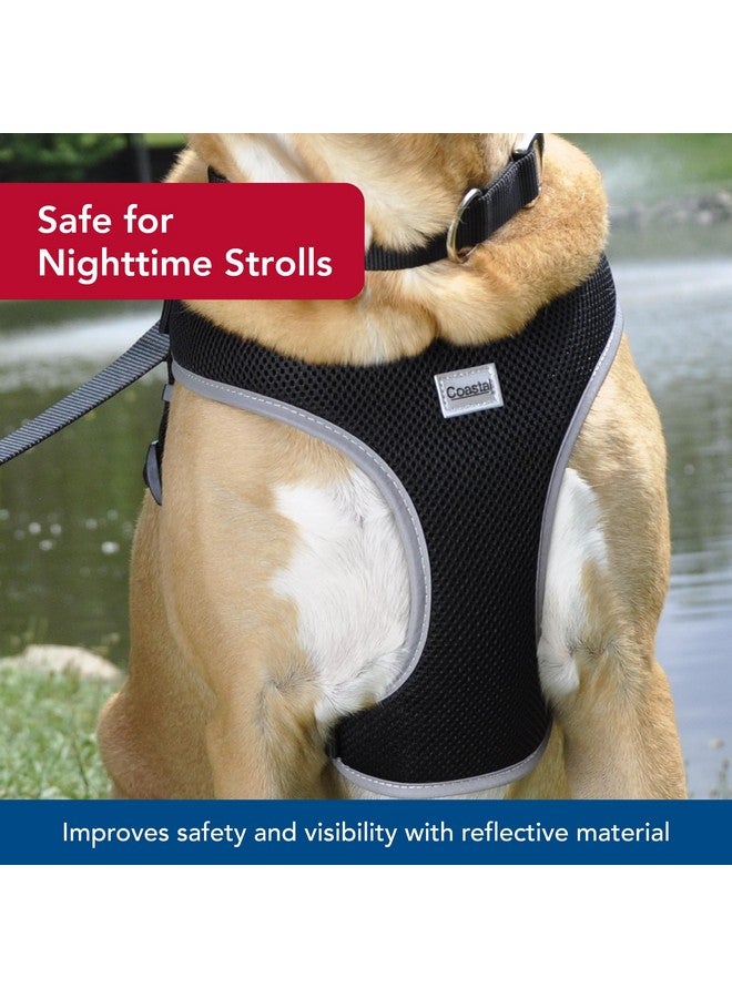 كوستال حزام كلب Coastal Pet Comfort Soft Reflective قابل للتعديل - حزام كلب لا يسحب للكلاب الصغيرة والكبيرة - أسود - 5/8 بوصة × 19 بوصة - 23 بوصة - Image 3