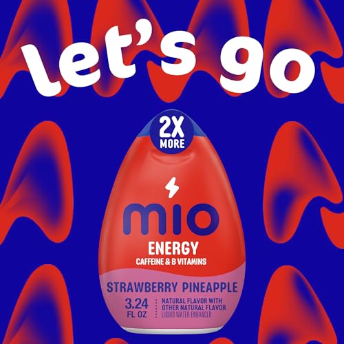 mio Energy Strawberry Pineapple Flavored with other natural flavor Liquid Water Enhancer, 3.24 fl oz Bottle - Image 5