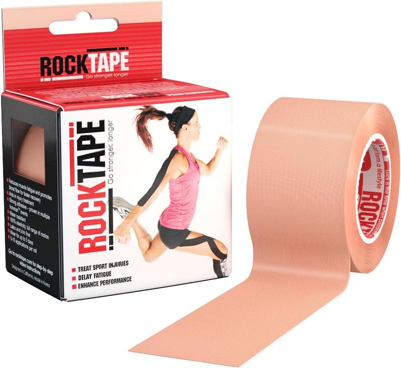 ROCKTAPE شريط كينيسيوجيا غير مقصوص من روك تيب للرجال والنساء - شريط رياضي مرن للعلاج لدعم الكتف والكاحل والمرفق والمعصم والدعائم والساق والركبة - Image 1
