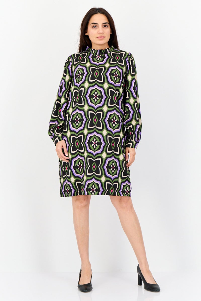 Donna Morgan Women Allover Print Mini Dress, Multicolor - Image 2