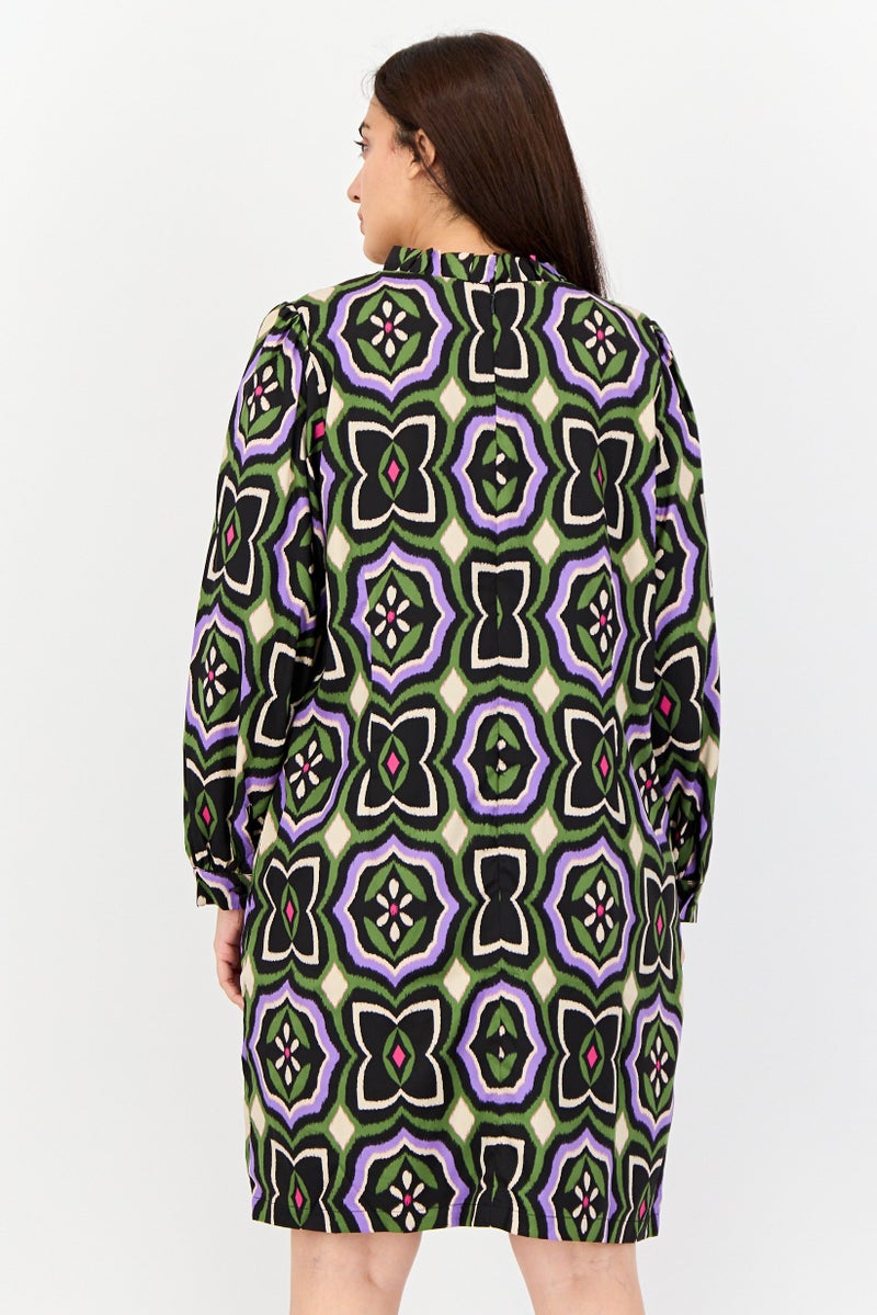 Donna Morgan Women Allover Print Mini Dress, Multicolor - Image 4