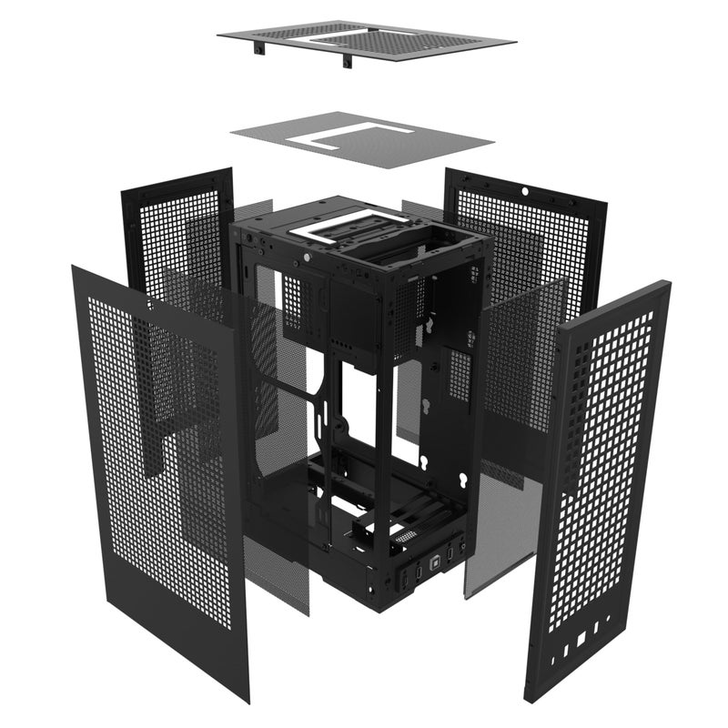 HYTE Revolt 3 Small Form Factor Premium ITX Computer Gaming Case Only, Metal, Black - Image 5