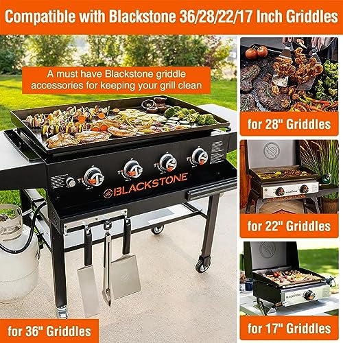 AKSDTH 2 Pack Blackstone Silicone Grease Cup Liners for 36 28 22 17 Inch Griddle, Reusable Catcher Liner Grill Tray Blackstone Accessories, Replacement of Aluminum Foil Drip Pans, Orange - Image 3