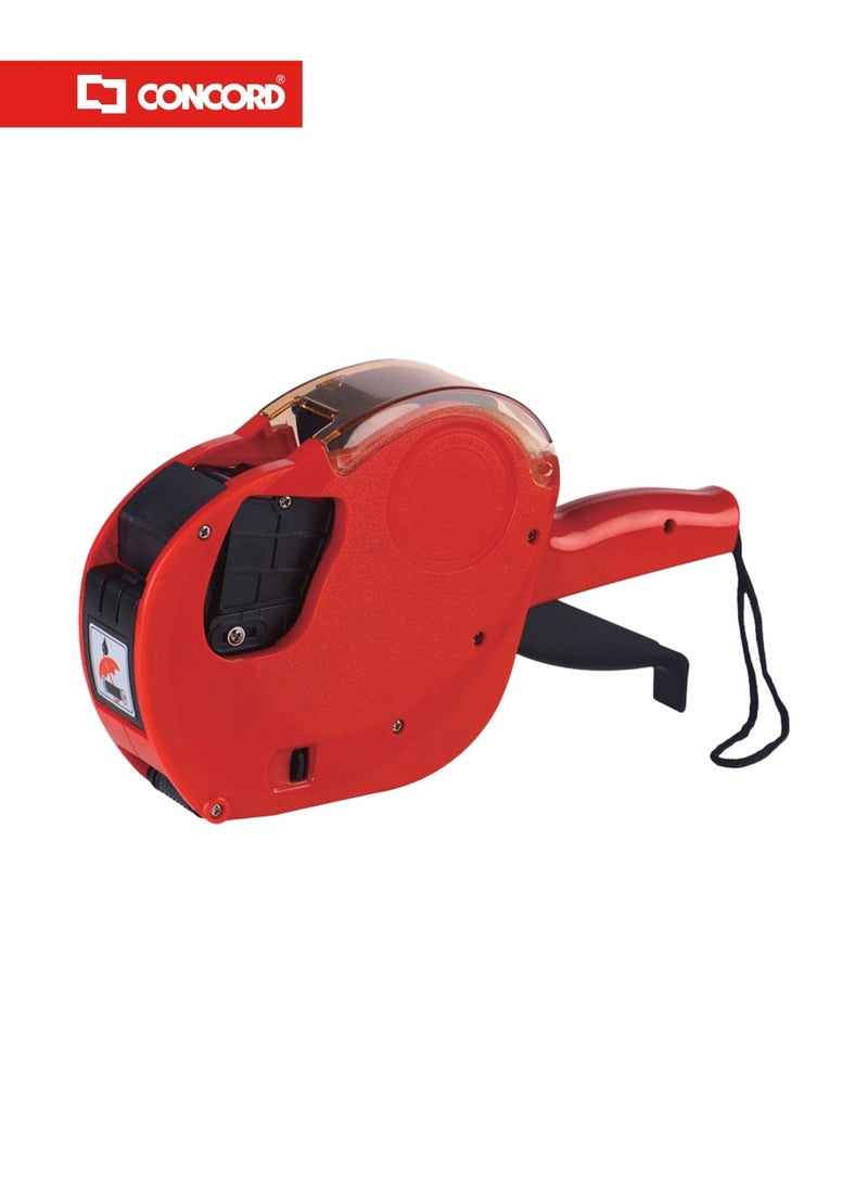 كونكورد ماكينة تسعير يدوية بسطرين مع حبر وملصقات، جهاز تسعير عملي لمتاجر التجزئة - Image 1